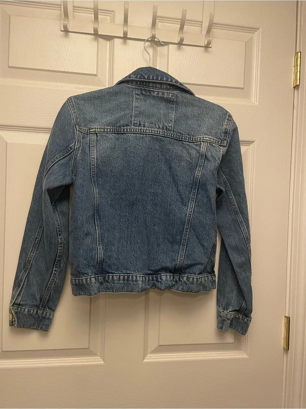 Michael Kors Women’s Light Blue Denim Jacket with Gold Buttons